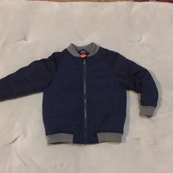 4 yr boys blue padded bomber jacket  EUC - Picture 2 of 11